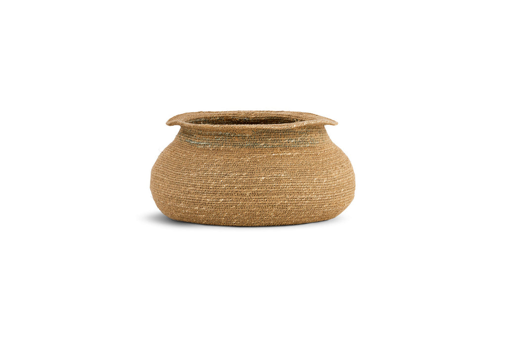 Rana Short Basket - Natural & Moss