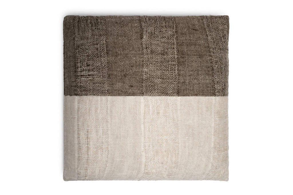 Munir Linen Cushion Cover - Charcoal