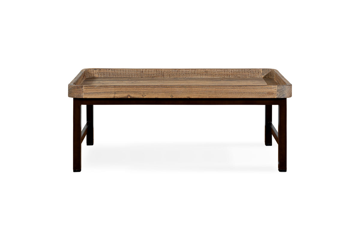 Nisha Reclaimed Wood & Iron Coffee Table - Natural