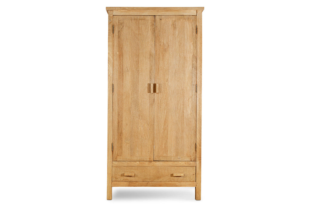 Vivan Grooved Wardrobe - Natural