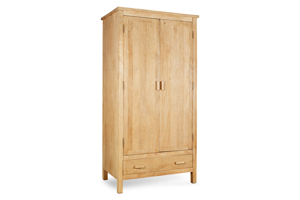 Vivan Grooved Wardrobe - Natural