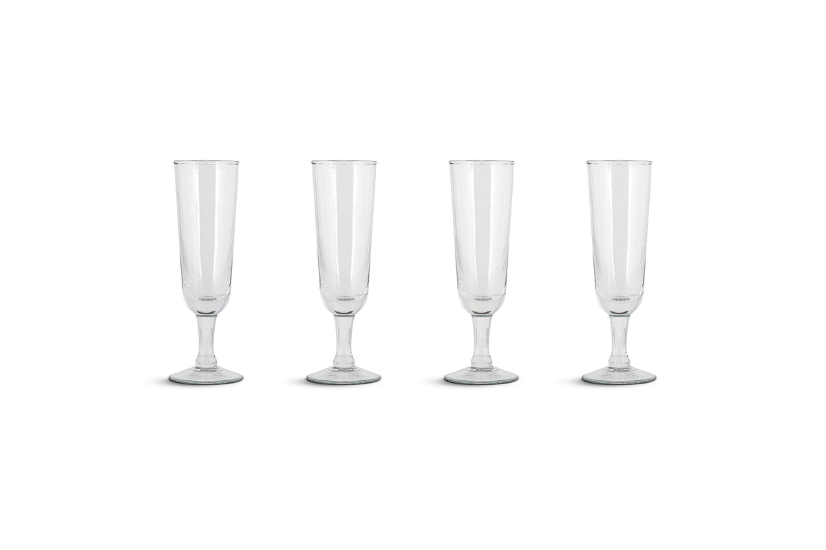 Pani Champagne Flute - Clear - (Set of 4)