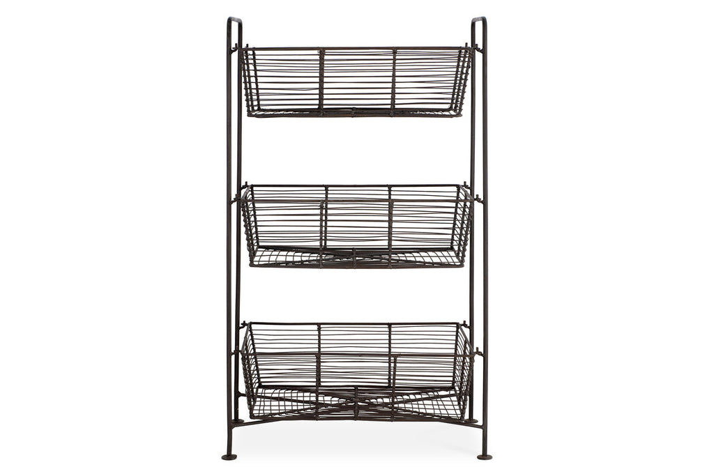 Inkollu Three Tier Storage Stand - Antiqued Brass