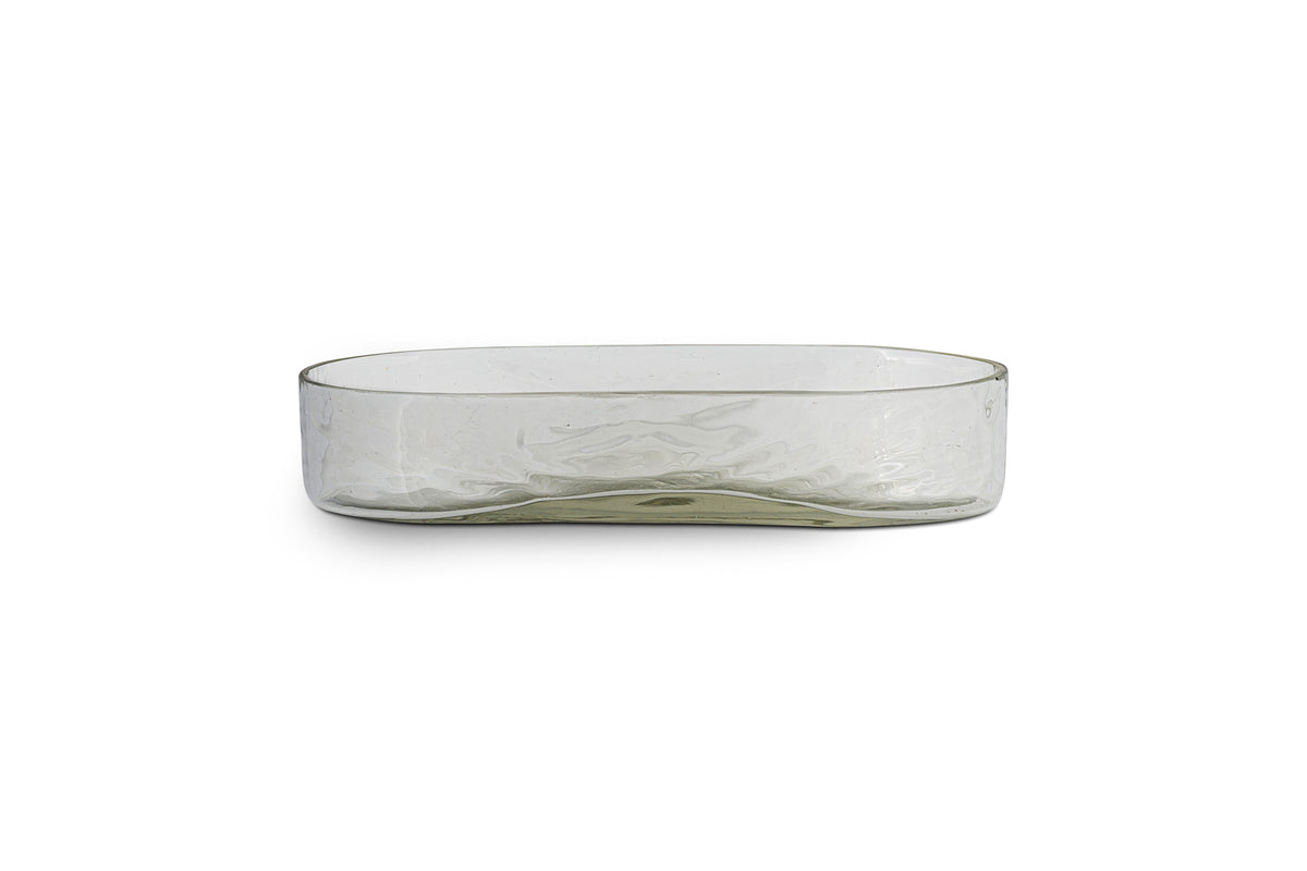 Ilcoso Recycled Hammered Glass Soap Dish - Clear