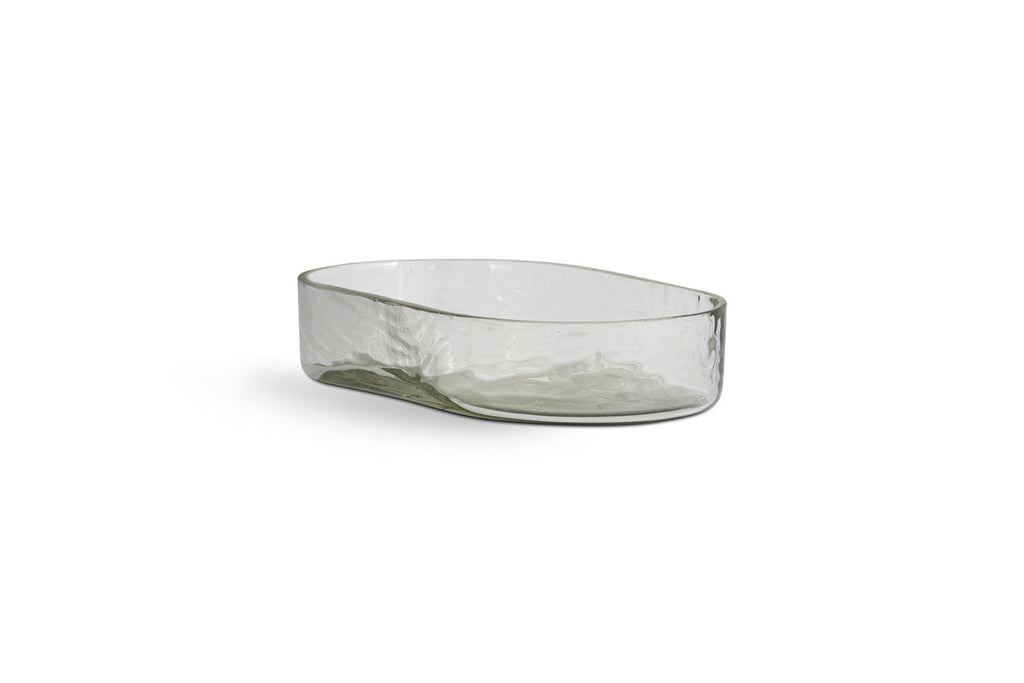 Ilcoso Recycled Hammered Glass Soap Dish - Clear