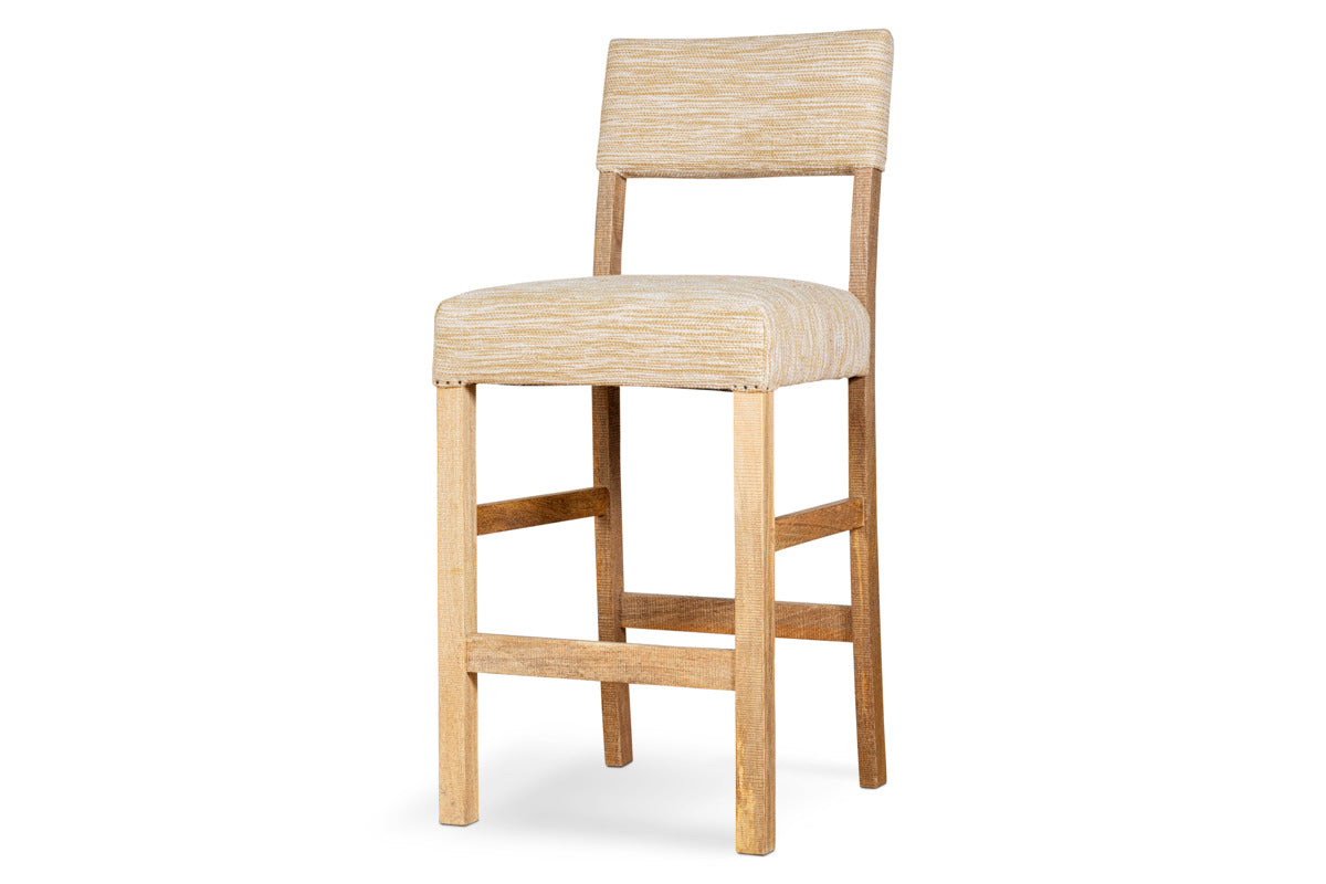 Zoha Cotton & Jute Upholstered Counter Chair - Natural