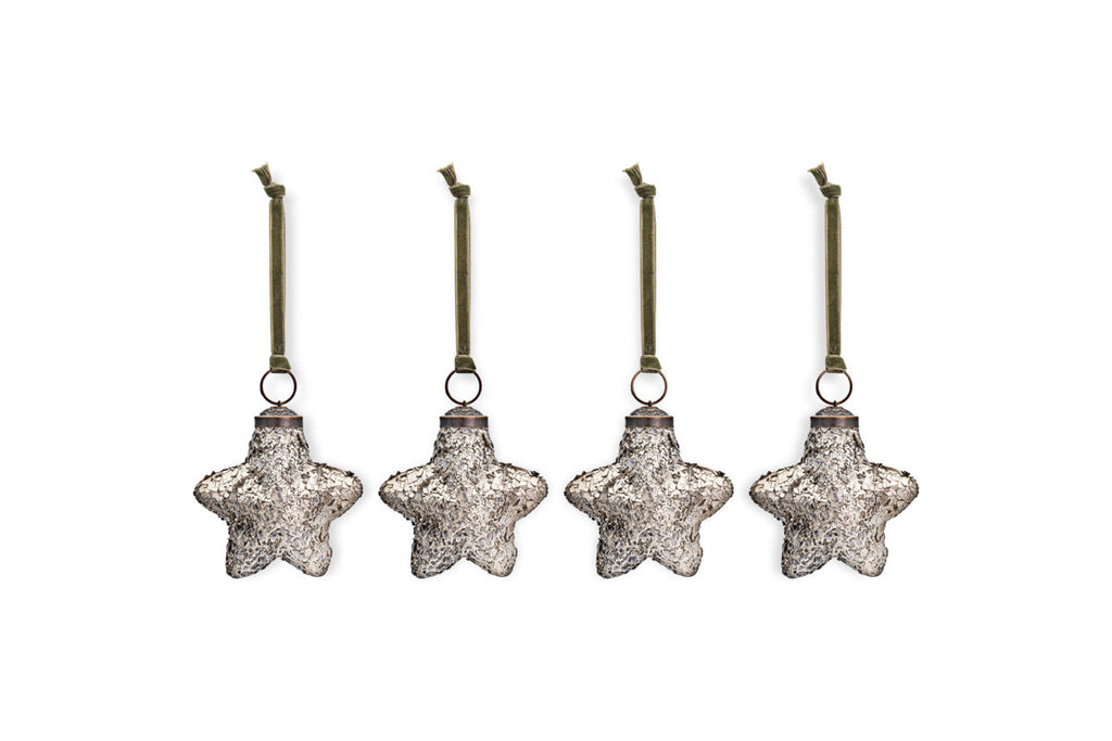 Riyara Bauble - Silver Sparkle - (Set of 4)