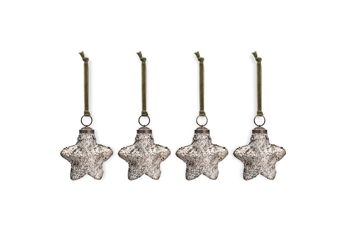 Riyara Bauble - Silver Sparkle - (Set of 4)