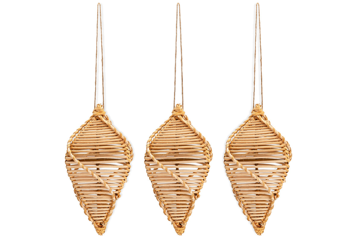 Sempala Wicker Baubles - Natural - (Set of 3)