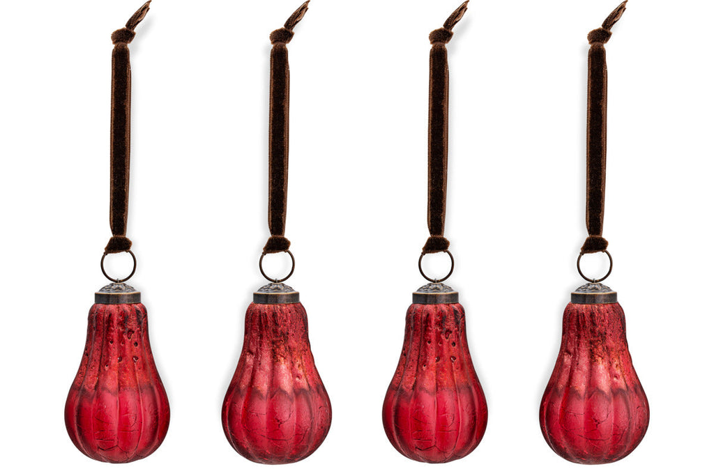 Pannee Drop Baubles - Merlot - (Set of 4)