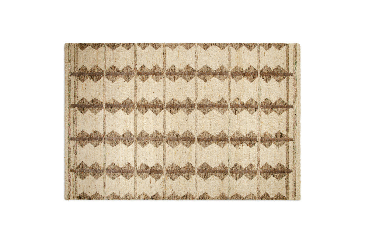 Japandi Handspun Cotton & Wool Rug - Cream & Clay
