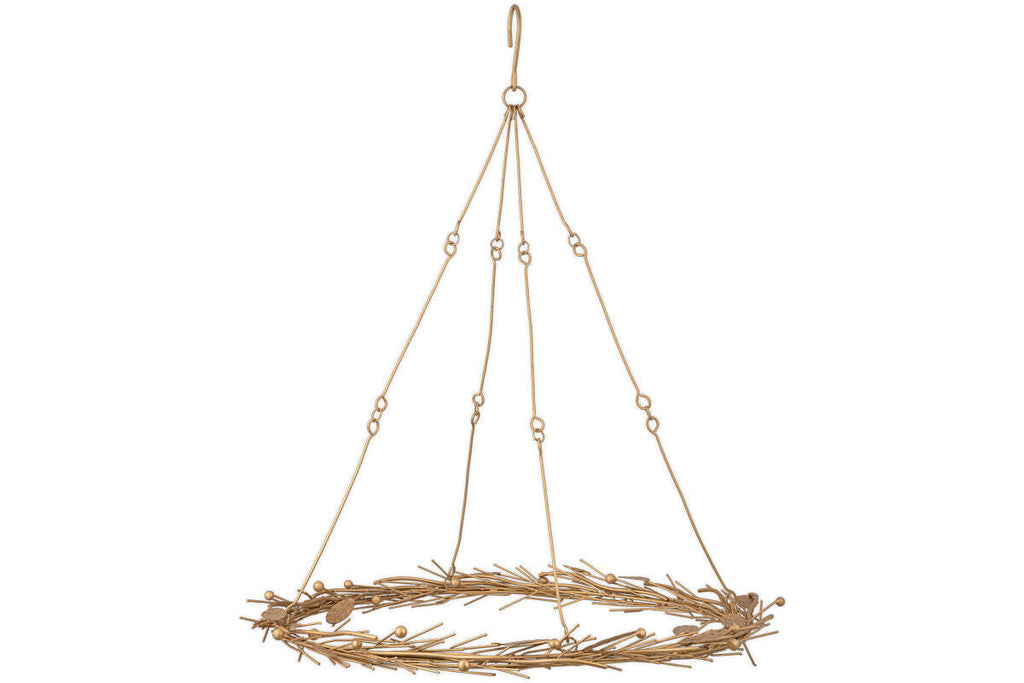 Natesa Hanging Wreath - Brass