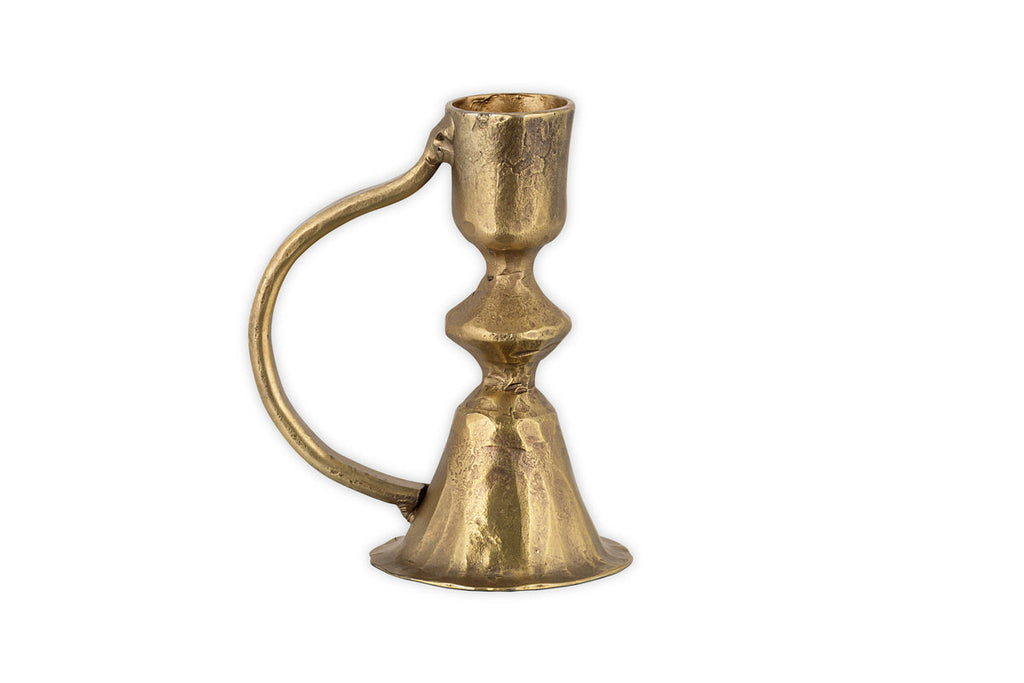 Prema Candle Holder - Antique Brass