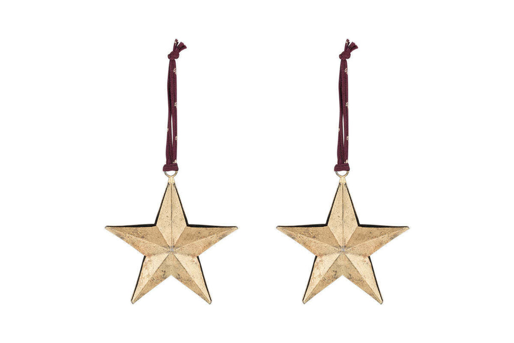 Roshani Star Baubles - Antique Brass (Set of 2)