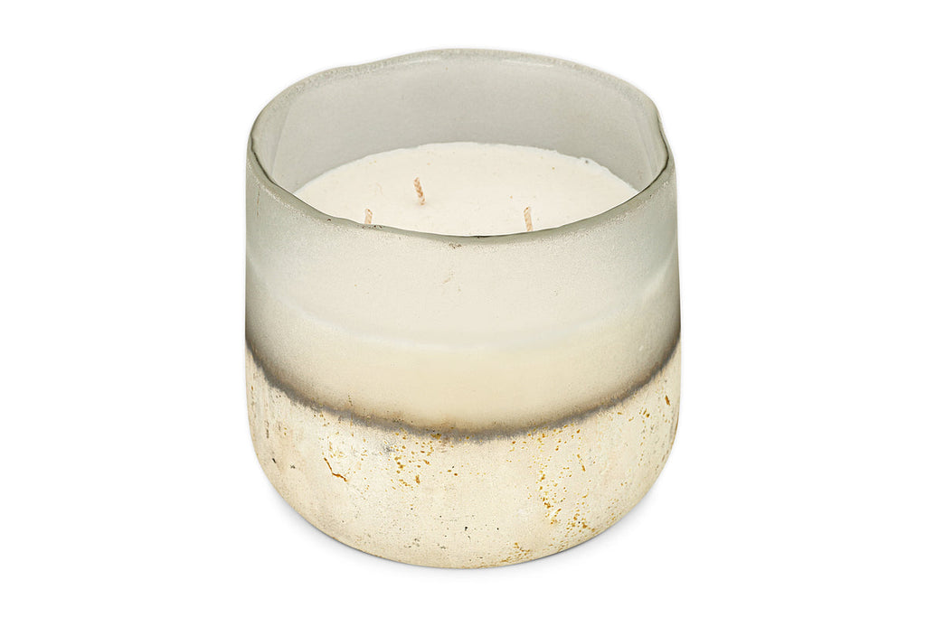 Sea Salt & Moss 3 Wick Scented Candle - Aged Smoke - 3 Wick