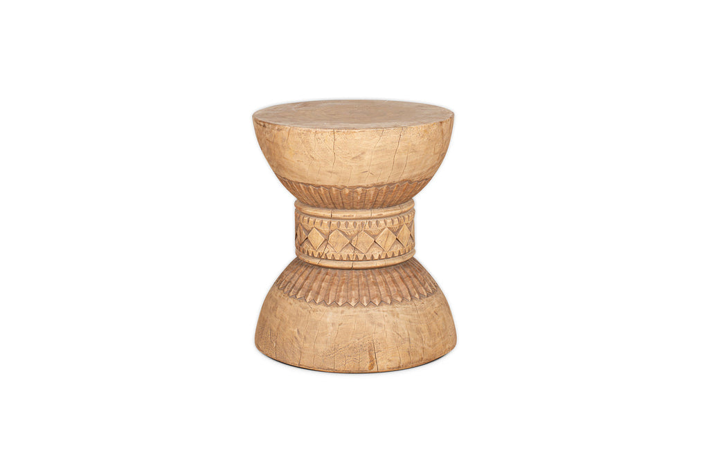 Taru Carved Side Table - Natural