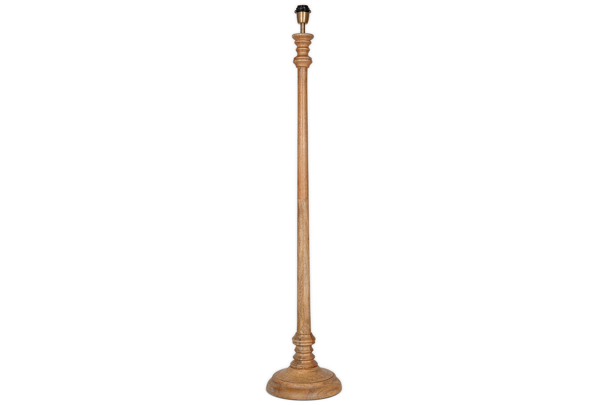 Usha Classic Wooden Floor Lamp Base - Natural