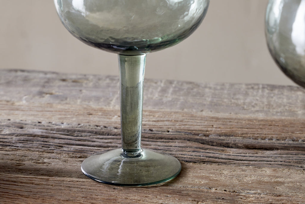 Yala Hammered Gin Glass - Sage Green (Set of 2)