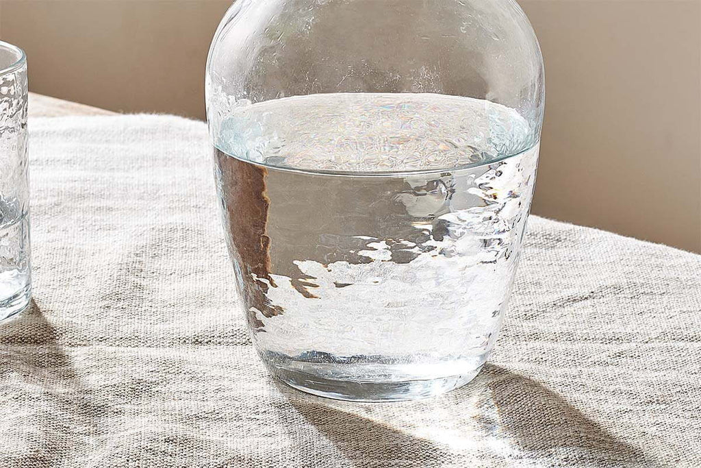 Yala Hammered Jug - Clear Glass