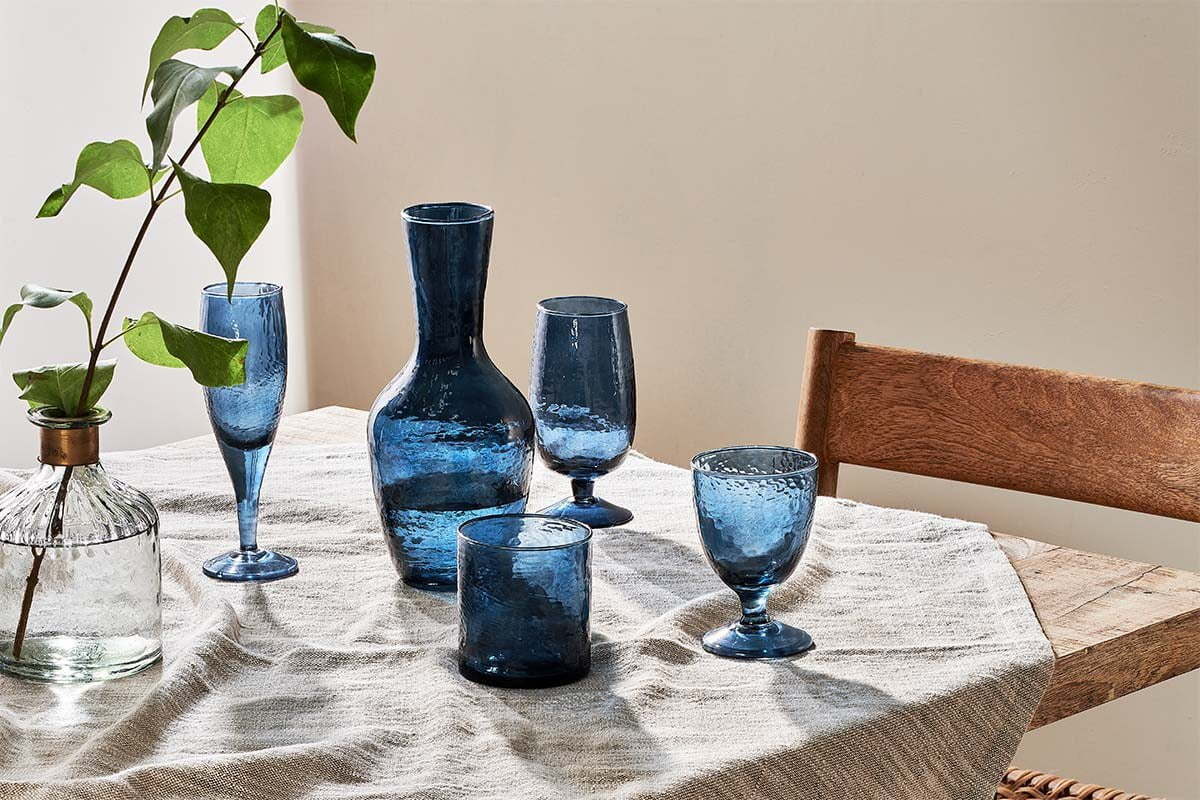 Yala Hammered Tumbler - Indigo (Set of 4)