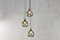 Ziva Recycled Glass Cluster Pendant - Green Smoke