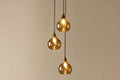 Ziva Recycled Glass Cluster Pendant -  Light Smoke Brown