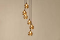 Ziva Statement Recycled Glass Cluster Pendant - Light Smoke Brown
