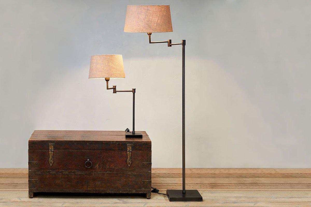 Kara Iron Floor Lamp Base - Bronze