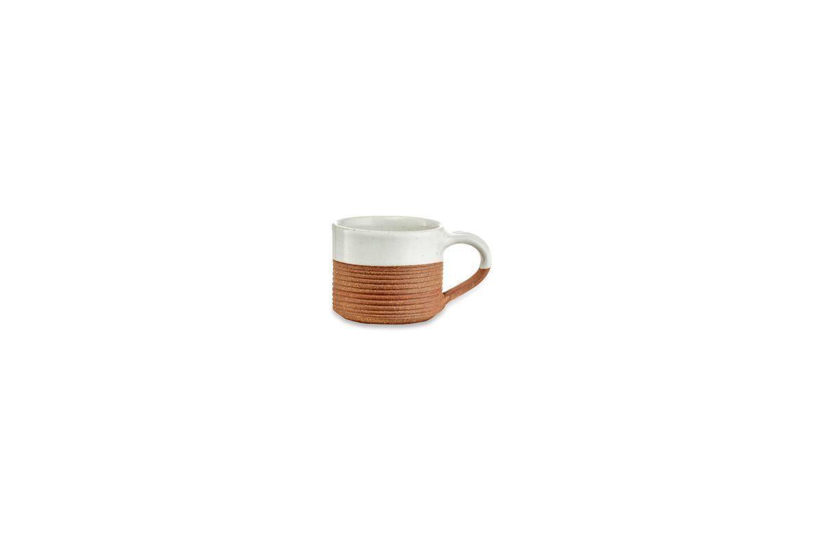 Mali Ribbed Espresso Mug - White