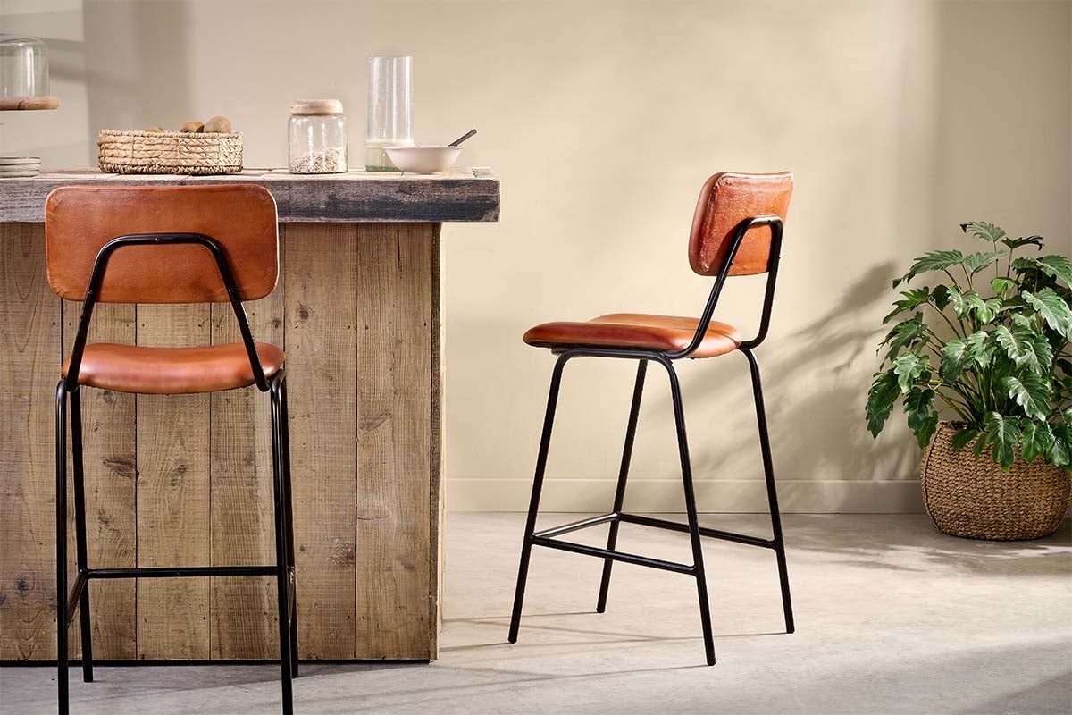 Sotta Leather Bar Chair